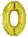 Ballon alu chiffres 102 cm doré